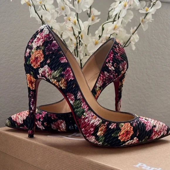 Christian Louboutin Pigalle Follies Multicolor Women's Heels - Picture 1 of 10